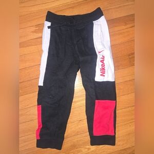 Nike Kids Black and Red Joggers